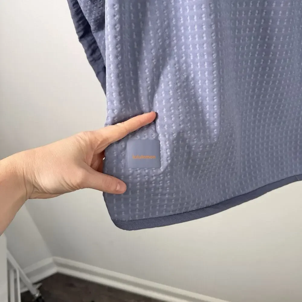 Lululemon Water Repellent Fleece Hiking Anorak Peri Purple Outdoor Mens Medium - Picture 10 of 12